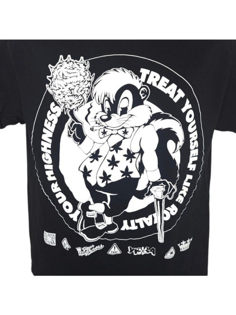 Your Highness Cannabis T Shirt Mens Size Medium Black Weed Marijuana
